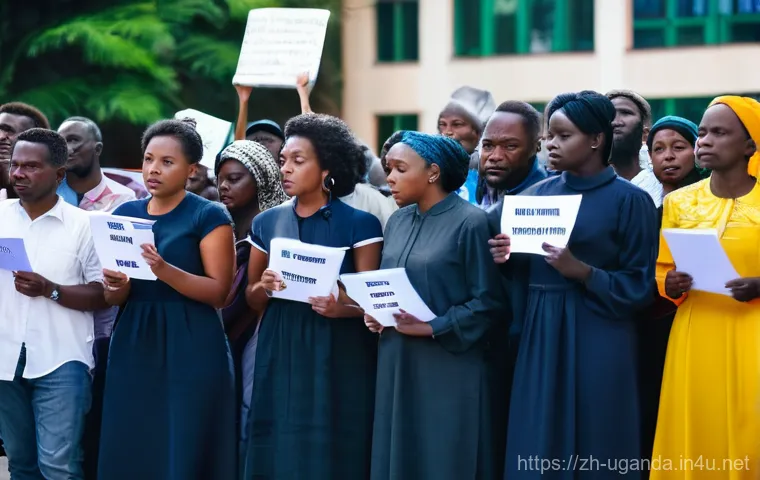 우간다 정치 상황 - **Prompt:** A vibrant, energetic outdoor political rally unfolds in a bustling Ugandan urban square.... 우간다 정치 상황 - **Prompt:** A vibrant, energetic outdoor political rally unfolds in a bustling Ugandan urban square....